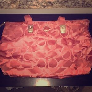 Pink Coach Tote